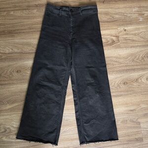 Zara Black Wide-Leg Jeans Size: 8